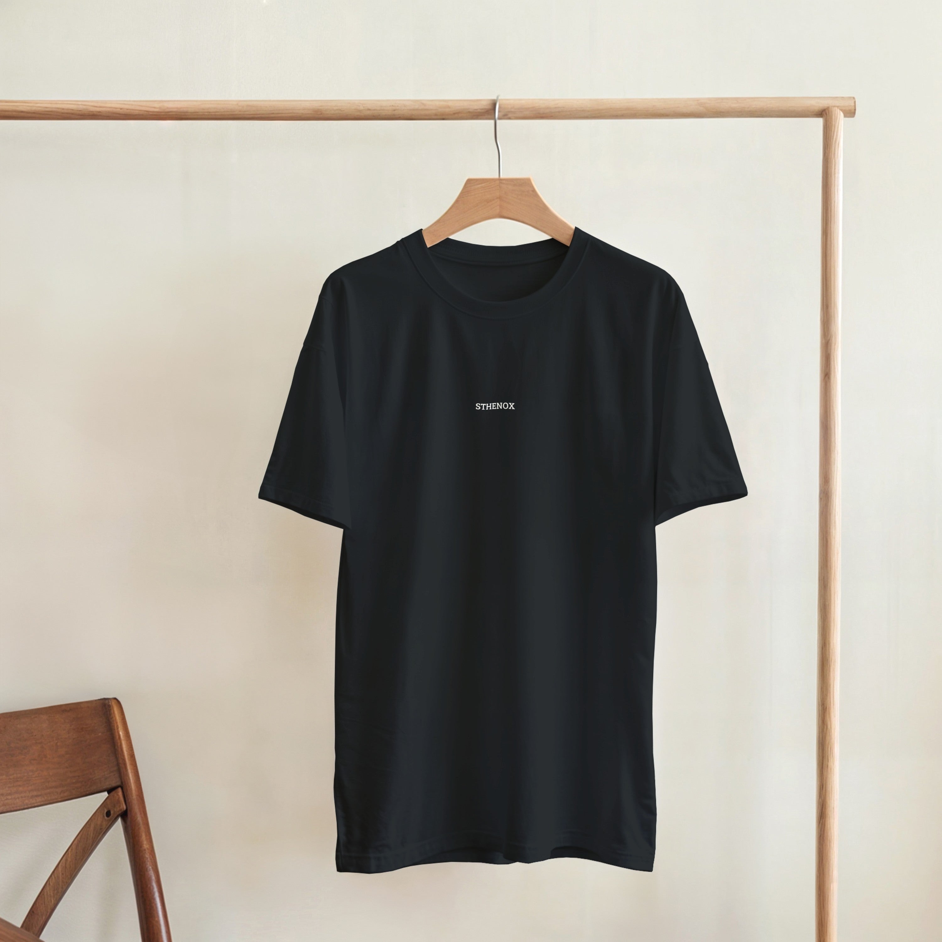 Camiseta streetwear "Push.Pull.Progress" | Blanco & Negro