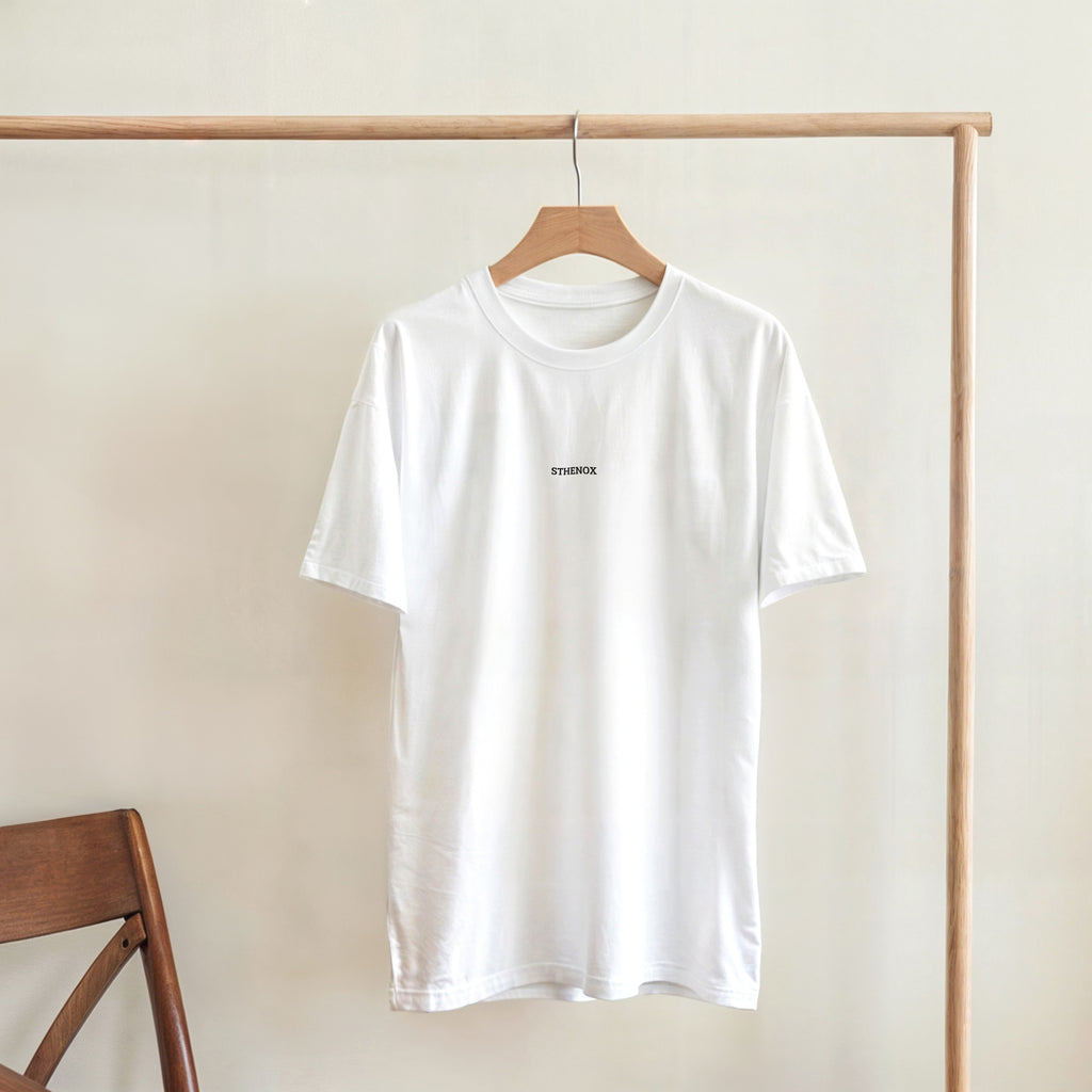 Camiseta streetwear "Push.Pull.Progress" | Blanco & Negro